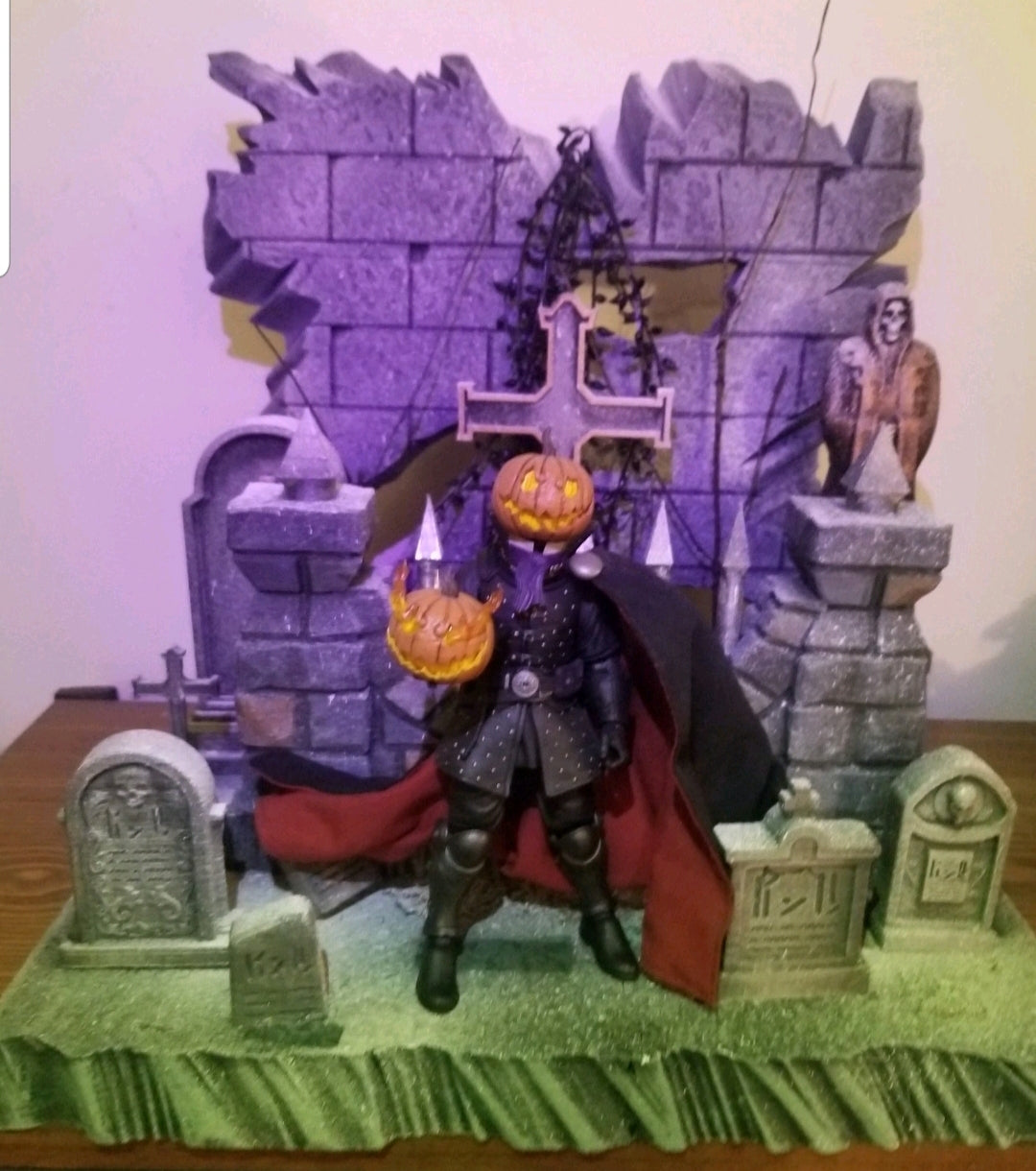 Mythic Legions Cemetery Graveyard diorama handmade custom Mezco Neca Marvel Legends