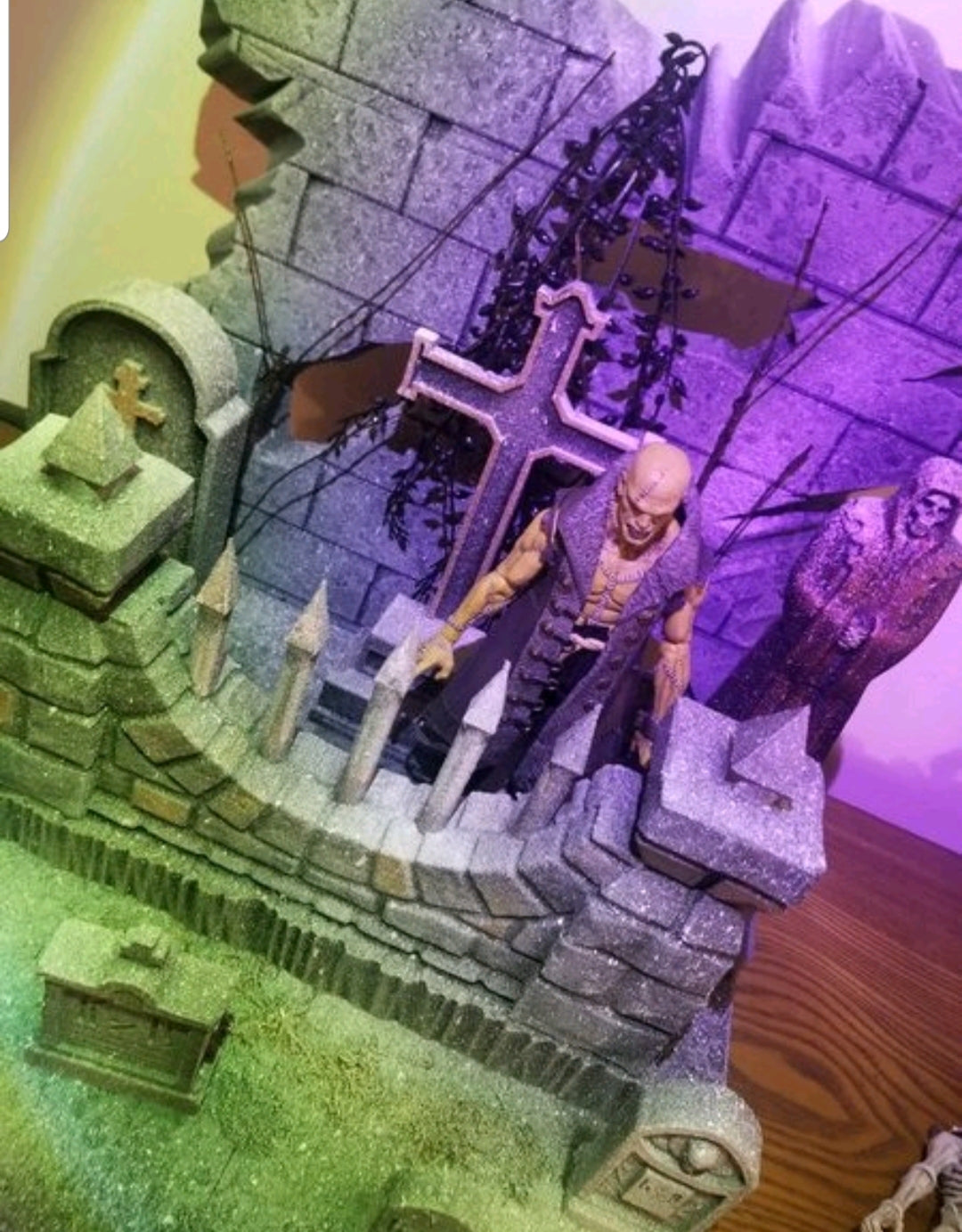 Mythic Legions Cemetery Graveyard diorama handmade custom Mezco Neca Marvel Legends