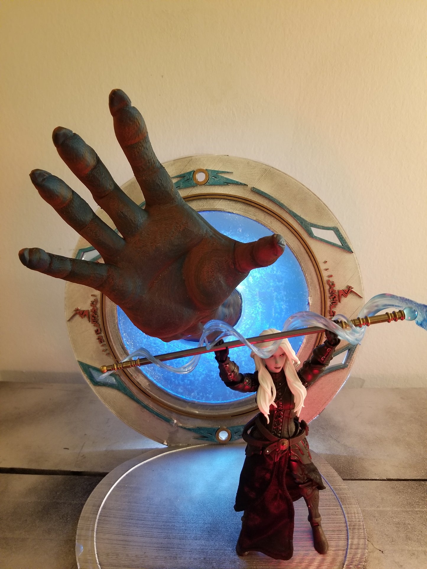 3d Printed and Resin painted custom Portal diorama 1/12 scale for action figure photography Mythic Legions Star Wars Mezco Neca