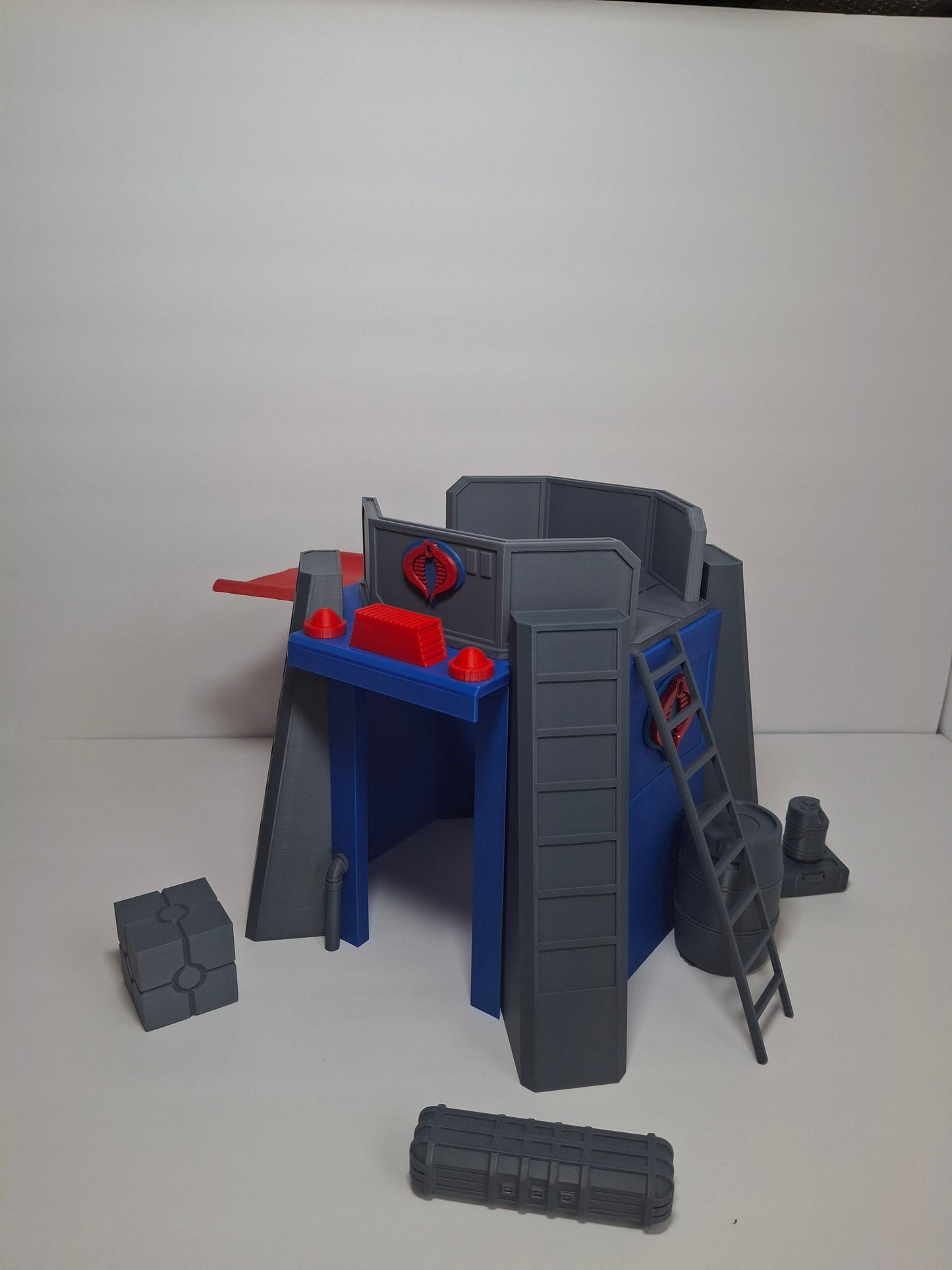 Military Outpost Cobra 1/12 scale for action figure photography GI Joe Classified Cosmic Legions Valaverse Star Wars Monster Force Marvel Legends Mezco Cobra Blue