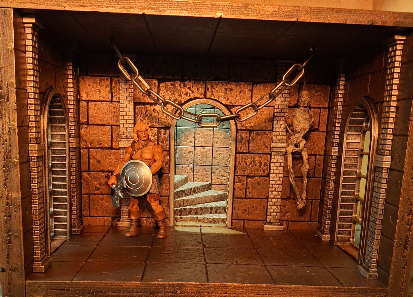 Custom Dungeon diorama 1/12 scale for action figure photography Mythic Legions Marvel Legends TMNT Mezco Neca 15x12x12