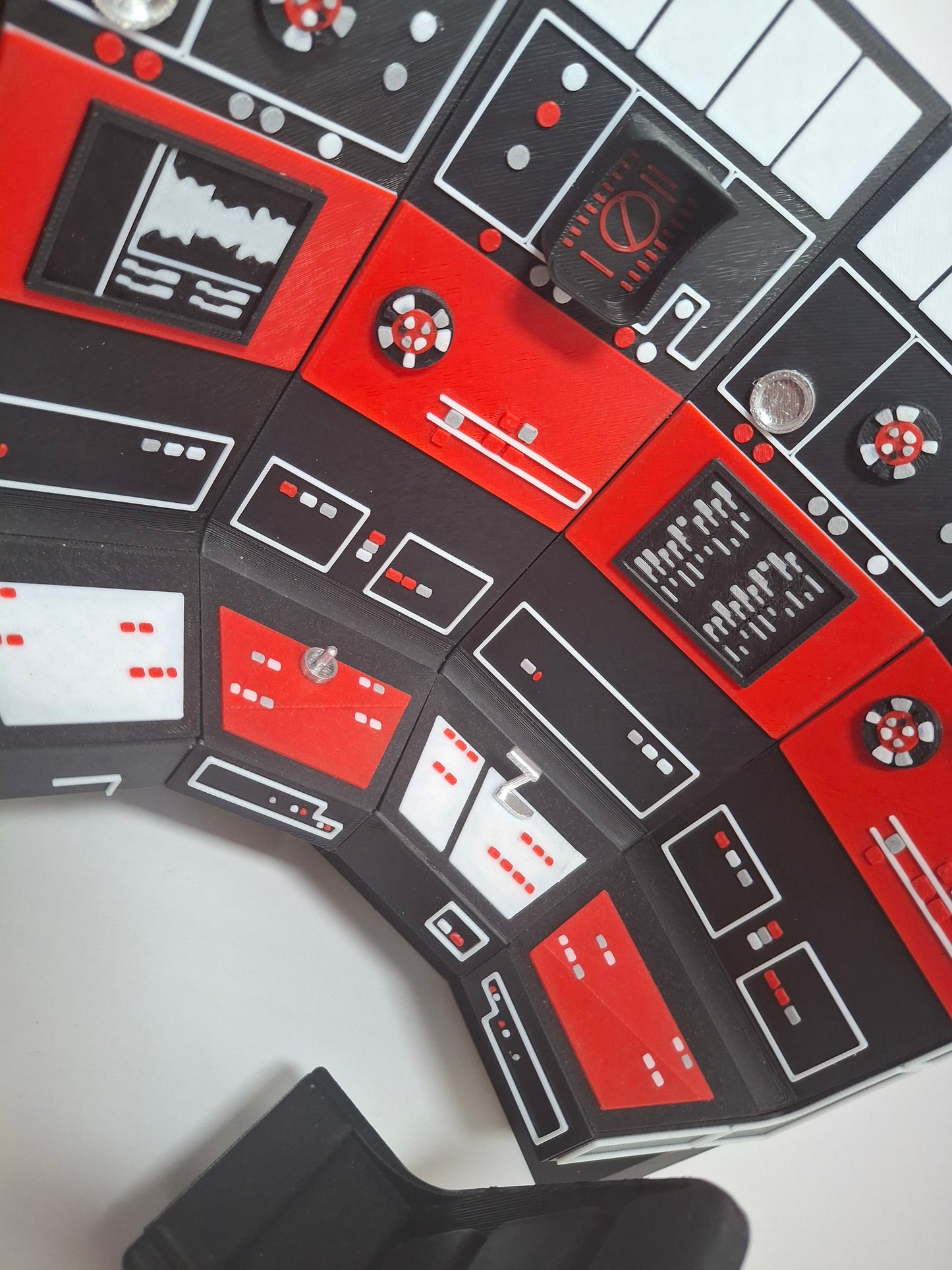 Death Star Command Center Console 1/12 scale for action figure photography GI Joe Classified Cosmic Legions Valaverse Star Wars Monster Force Marvel Legends Mezco Black Red