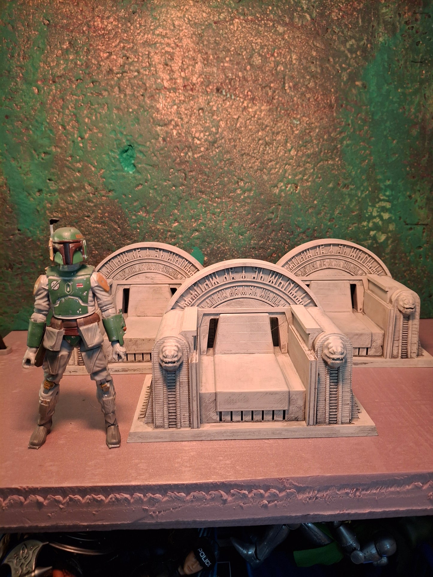Action Figure Diorama Accessory Throne of Boba Fett Backdrop Mythic Legions Savage Crucible Neca Valaverse GI Joe Marvel Legends Spiderman Star Wars Black Series