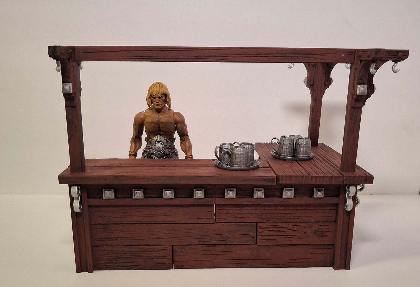 3D Printed Painted Tavern Bar Complete 1/12 1/10 scale for action figure photography Mythic Legions Marvel Legends Mezco Neca Medieval