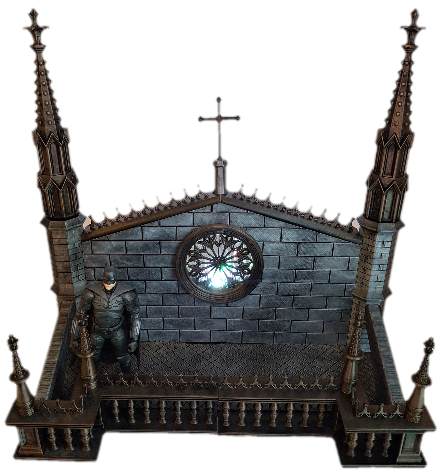 Huge Action Figure Gothic Rooftop Diorama Backdrop Mythic Legions Valaverse GI Joe Classified Star Wars Black Series Motu Innovation Model
