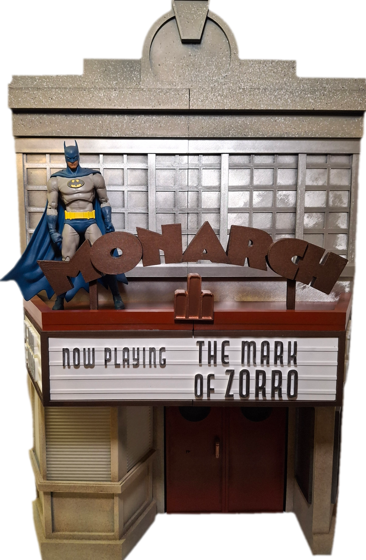 Huge Action Figure Diorama Monarch Theater Building Batman Tas Backdrop Valaverse GI Joe Marvel Legends Spiderman Punisher Innovation Model