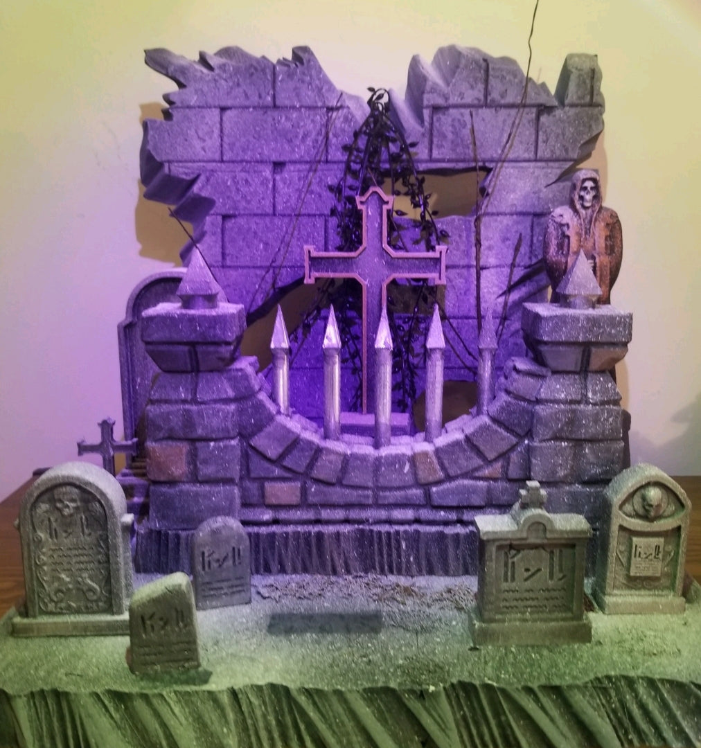 Mythic Legions Cemetery Graveyard diorama handmade custom Mezco Neca Marvel Legends