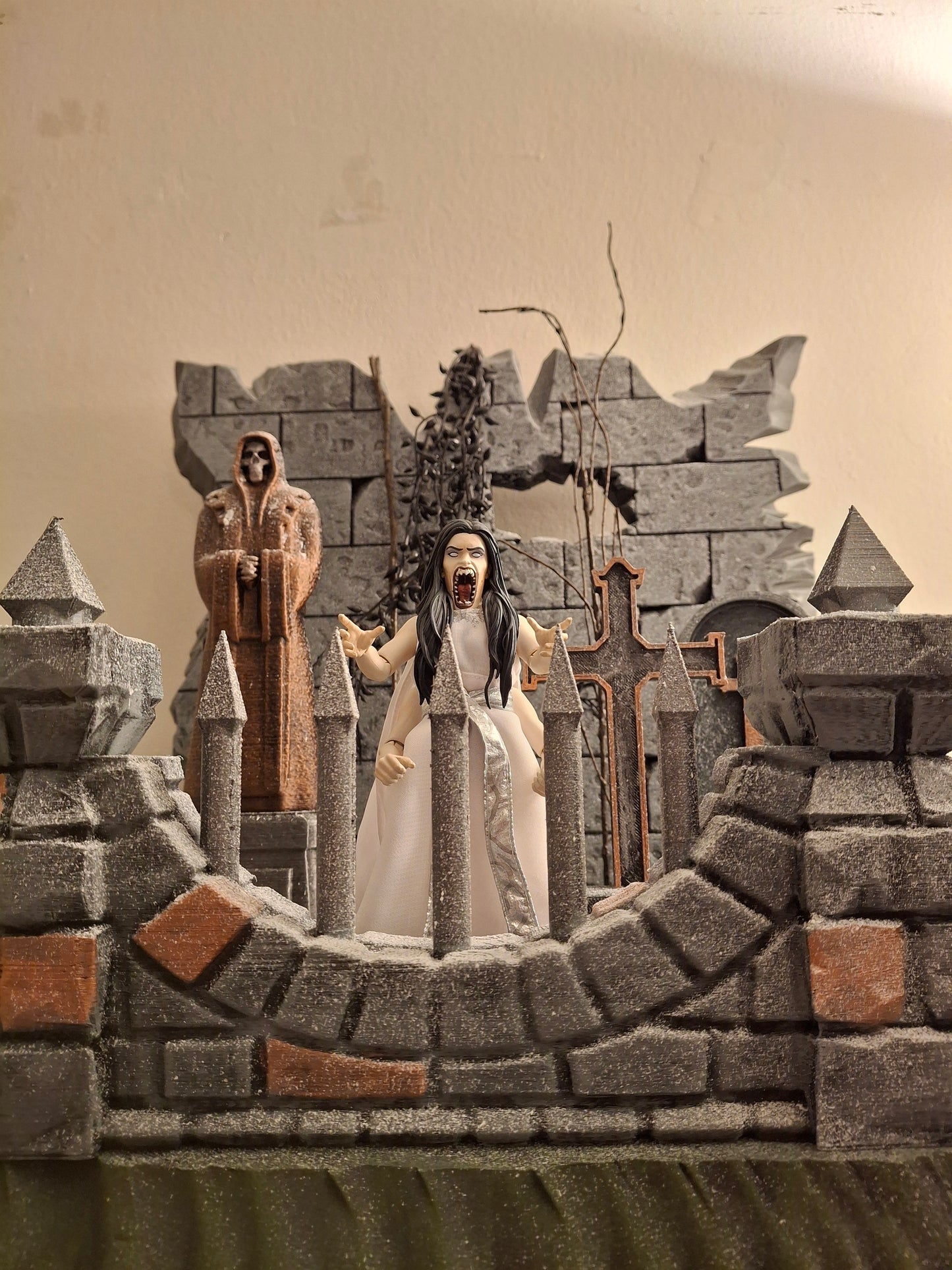 Mythic Legions Cemetery Graveyard diorama handmade custom Mezco Neca Marvel Legends