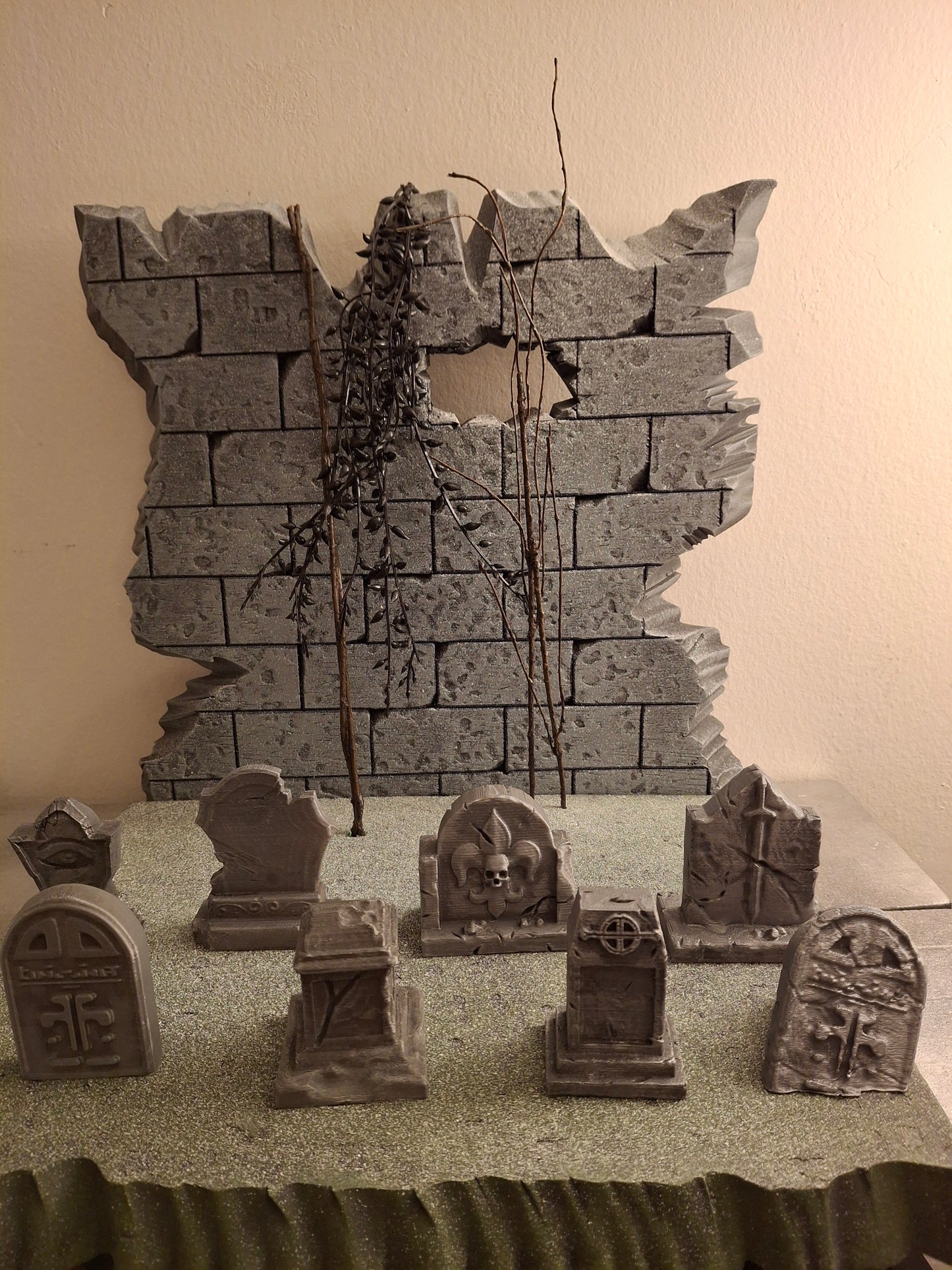 Mythic Legions Cemetery Graveyard Tombstone diorama accessory set #2 of 8 custom Mezco Neca Marvel Legends