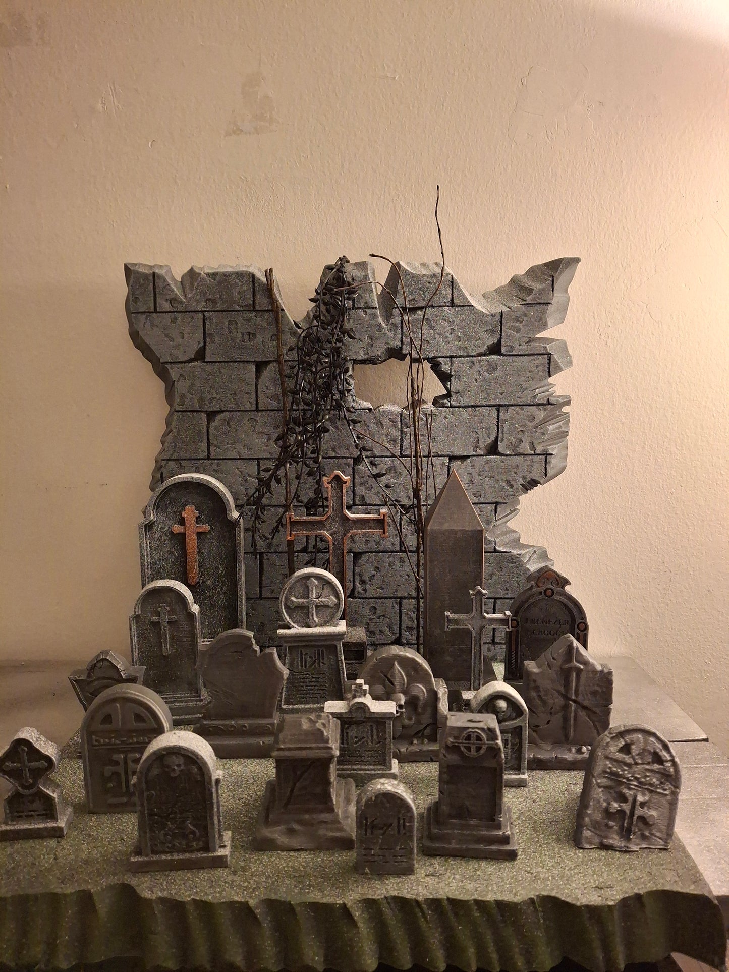 Mythic Legions Cemetery Graveyard Tombstone diorama accessory set master set of 20 custom Mezco Neca Marvel Legends