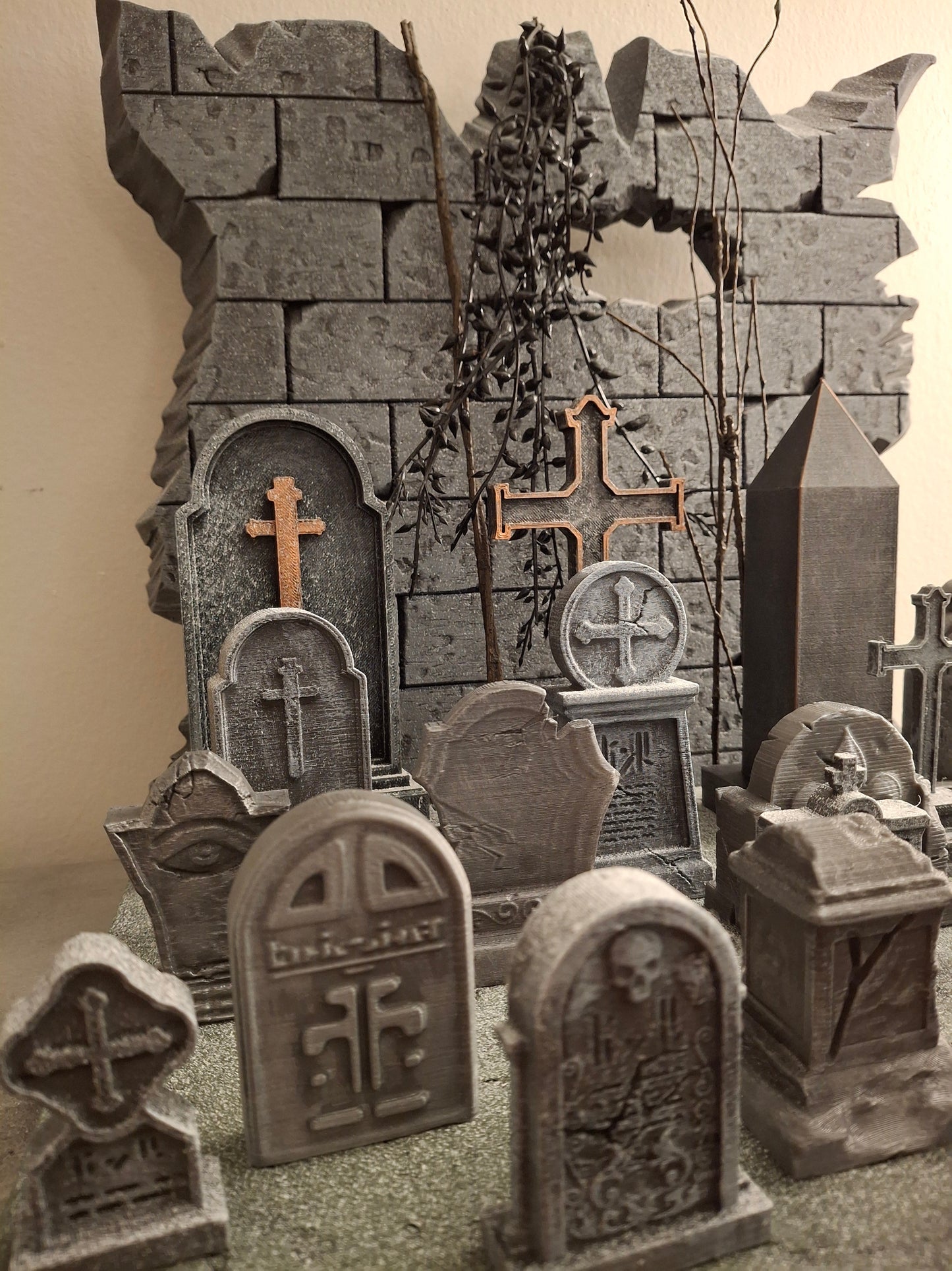 Mythic Legions Cemetery Graveyard Tombstone diorama accessory set master set of 20 custom Mezco Neca Marvel Legends