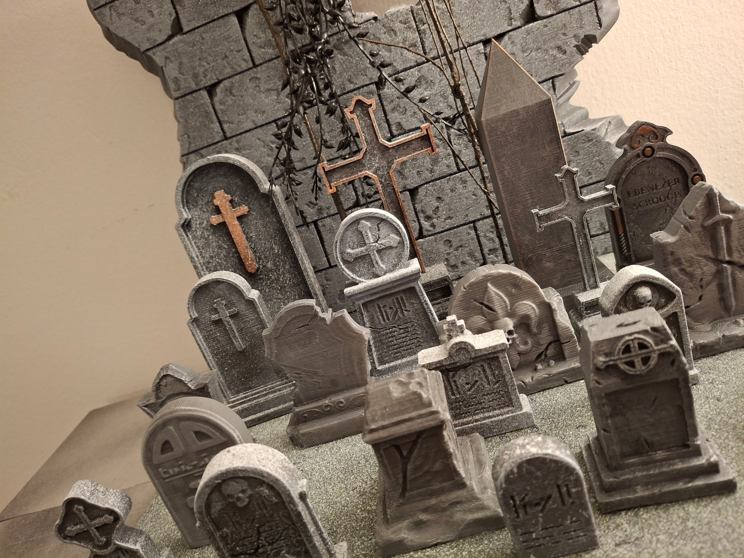 Mythic Legions Cemetery Graveyard Tombstone diorama accessory set master set of 20 custom Mezco Neca Marvel Legends