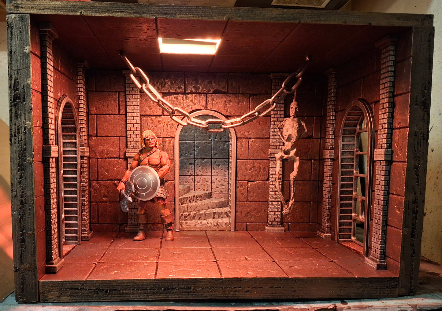Custom Dungeon diorama 1/12 scale for action figure photography Mythic Legions Marvel Legends TMNT Mezco Neca 15x12x12