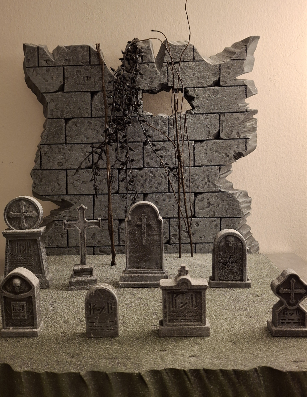 Mythic Legions Cemetery Graveyard Tombstone diorama accessory set #1 of 8 custom Mezco Neca Marvel Legends