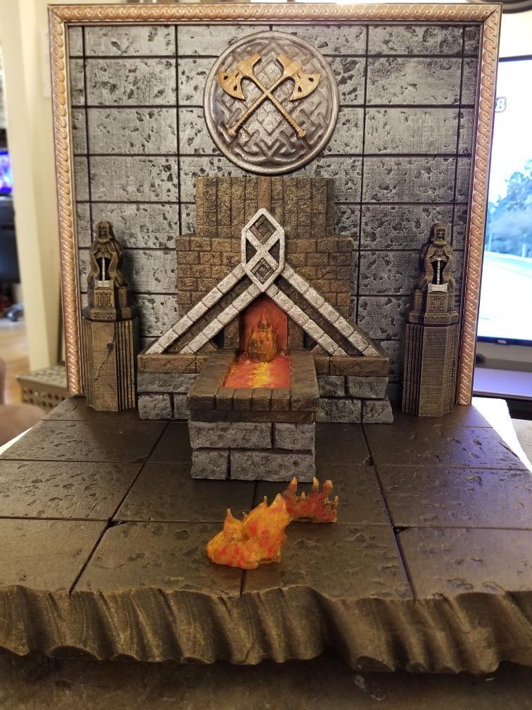 Mythic Legions Dwarven Forge diorama handmade custom Mezco Neca Marvel Legends