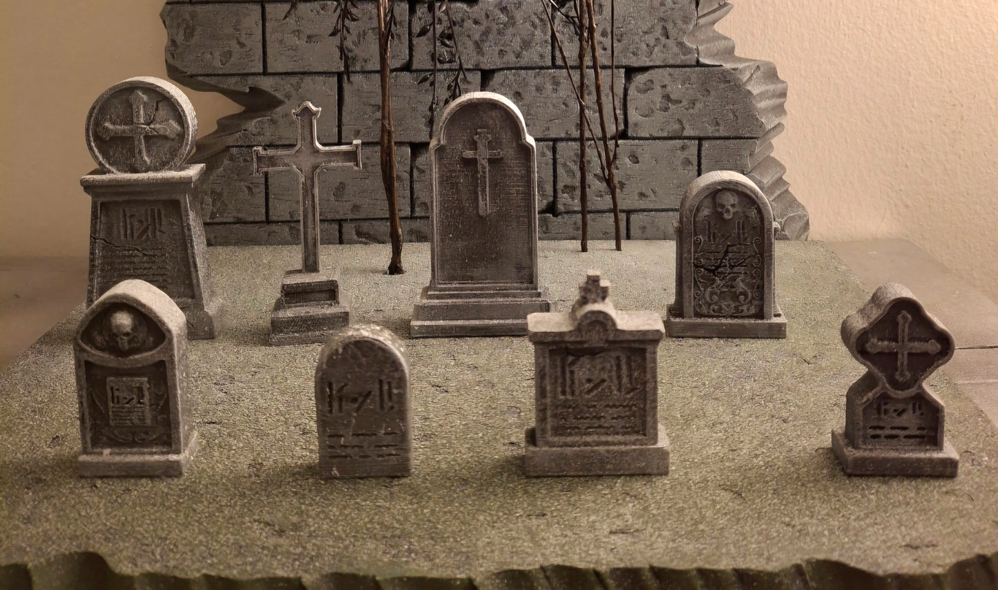 Mythic Legions Cemetery Graveyard Tombstone diorama accessory set #1 of 8 custom Mezco Neca Marvel Legends
