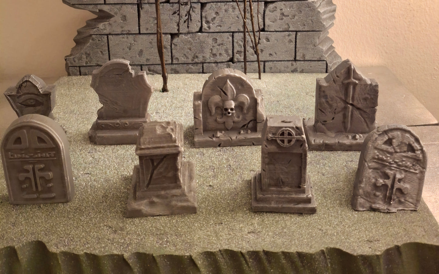 Mythic Legions Cemetery Graveyard Tombstone diorama accessory set #2 of 8 custom Mezco Neca Marvel Legends