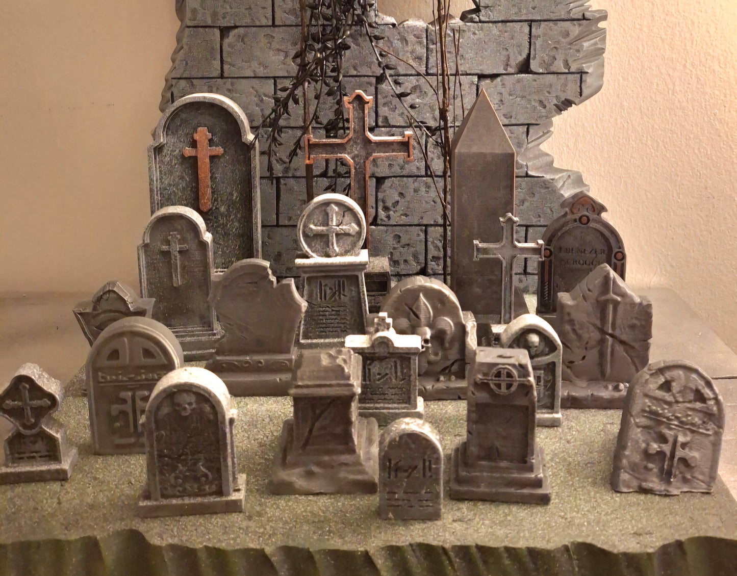 Mythic Legions Cemetery Graveyard Tombstone diorama accessory set master set of 20 custom Mezco Neca Marvel Legends