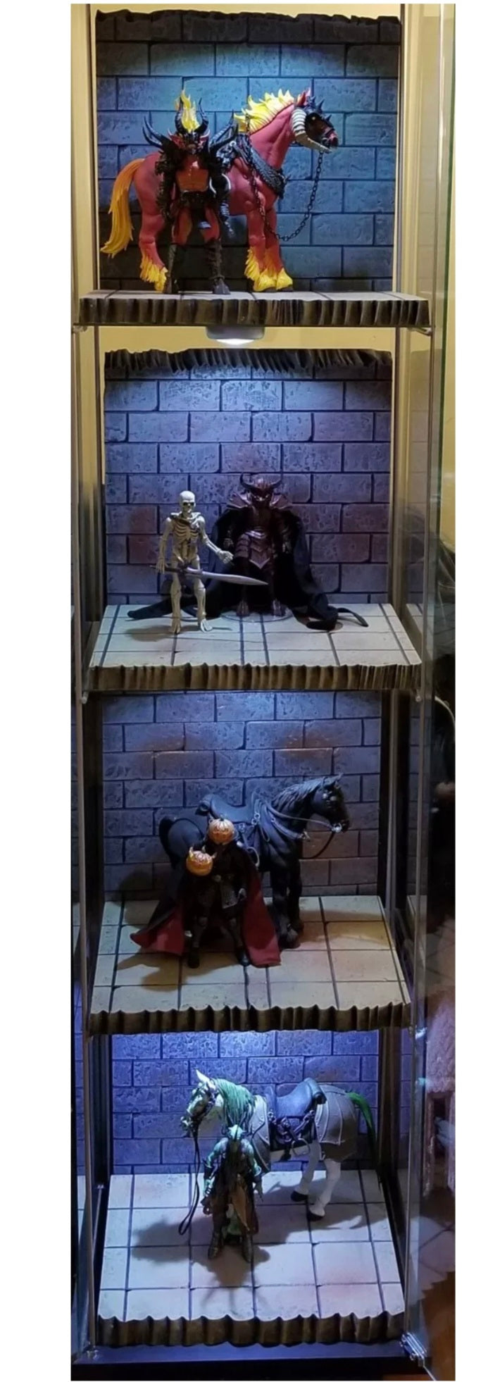 4 Pack Basic Stone Wall for Detolf Action Figure Diorama Backdrop Mythic Legions Savage Crucible Valaverse GI Joe Marvel Legends Spiderman Punisher
