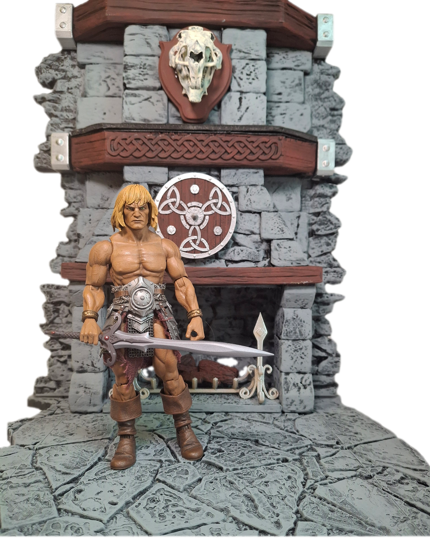 Tavern Fireplace Wall Action Figure Diorama Backdrop Mythic Legions Savage Crucible Valaverse GI Joe Marvel Legends Spiderman Punisher