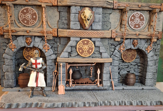 3D Printed Painted Tavern Diorama 1/12 1/10 scale for action figure photography Mythic Legions Marvel Legends Mezco Neca Medieval
