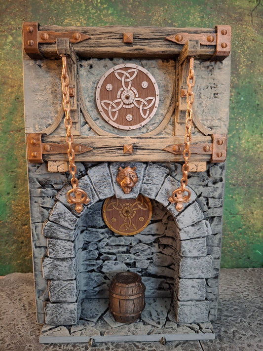 3D Printed Painted Tavern Diorama Alcove section 1/12 1/10 scale for action figure photography Mythic Legions Marvel Legends Mezco Neca Medieval