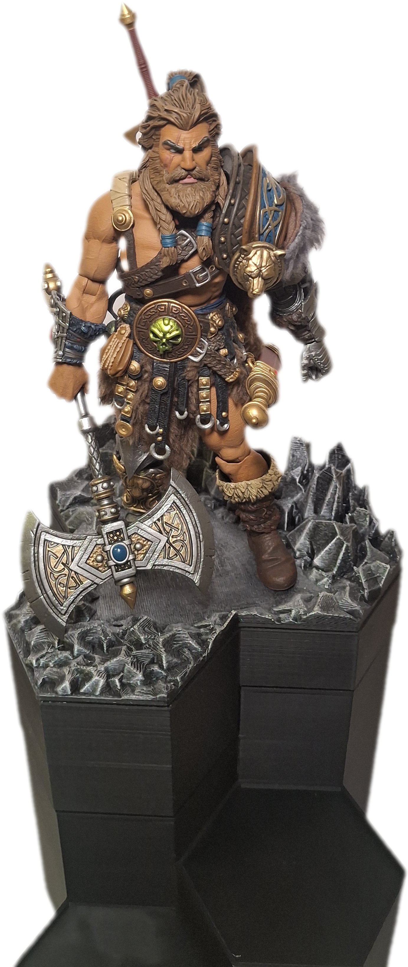 Action figure Deluxe Hex Stand with Terrain topper Mythic Legions Valaverse GI Joe Classified Star Wars Black Series