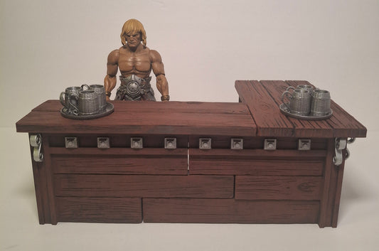 3D Printed Painted Tavern Bar Basic 1/12 1/10 scale for action figure photography Mythic Legions Marvel Legends Mezco Neca Medieval