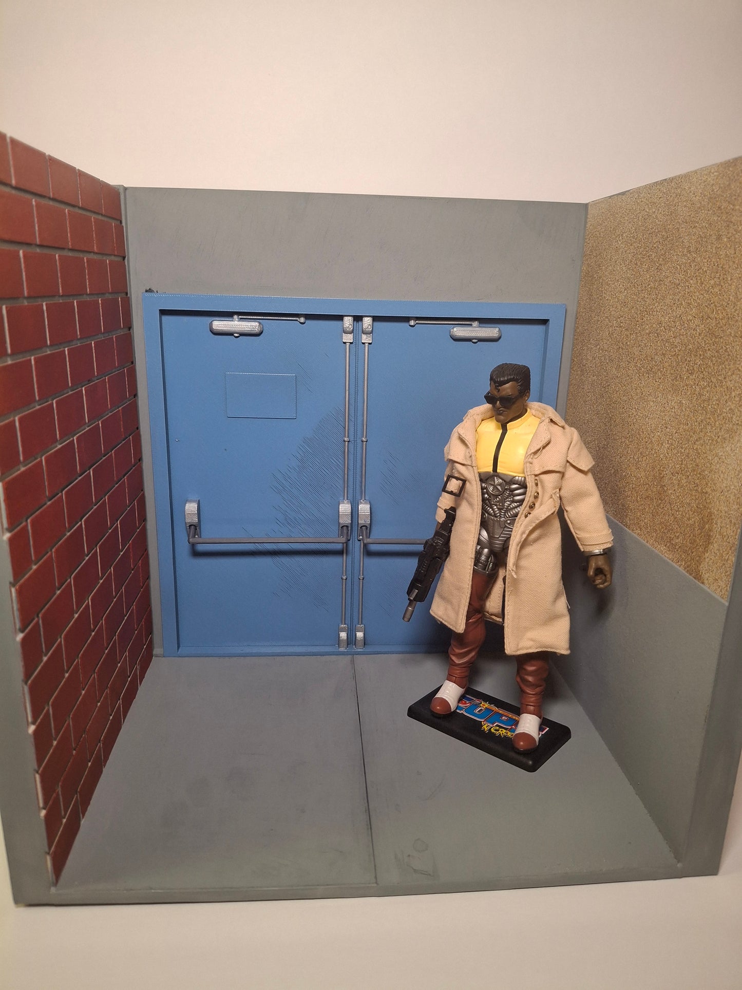 Action Figure Mini-Diorama Corridor Hallway Backdrop Neca Valaverse GI Joe Marvel Legends Spiderman Punisher