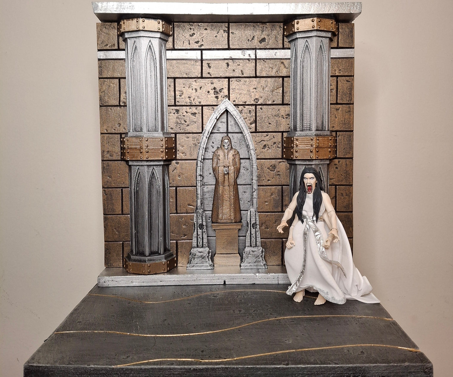 Mythic Legions Modular diorama with Statue handmade custom Mezco Neca Marvel Legends Detolf