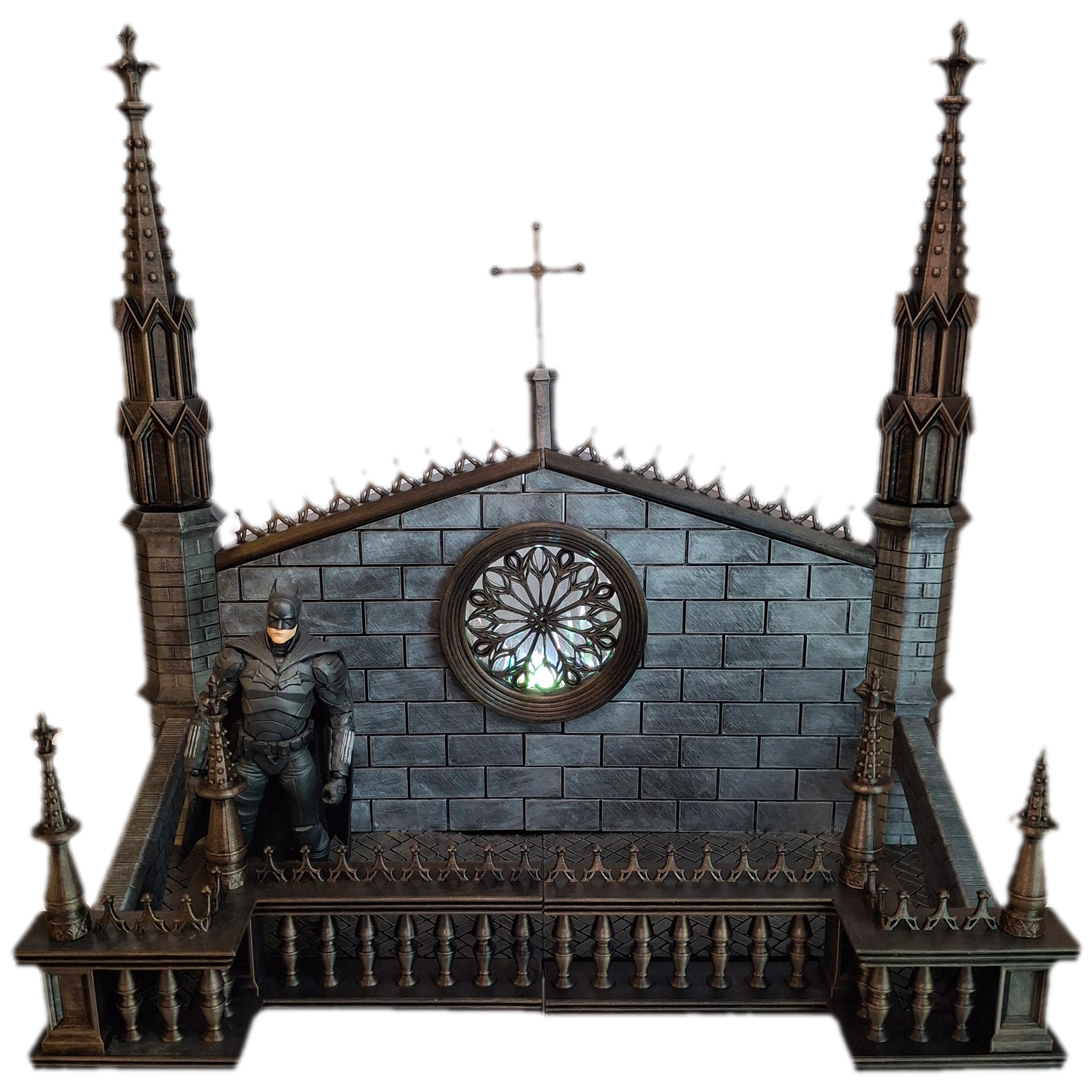 Huge Action Figure Gothic Rooftop Diorama Backdrop Mythic Legions Valaverse GI Joe Classified Star Wars Black Series Motu Innovation Model