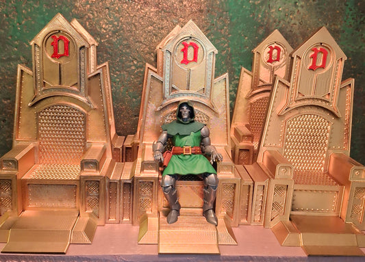 Action Figure Diorama Accessory Dr Doom Destro Throne Backdrop Mythic Legions Savage Crucible Neca Valaverse GI Joe Marvel Legends Spiderman Star Wars Black Series