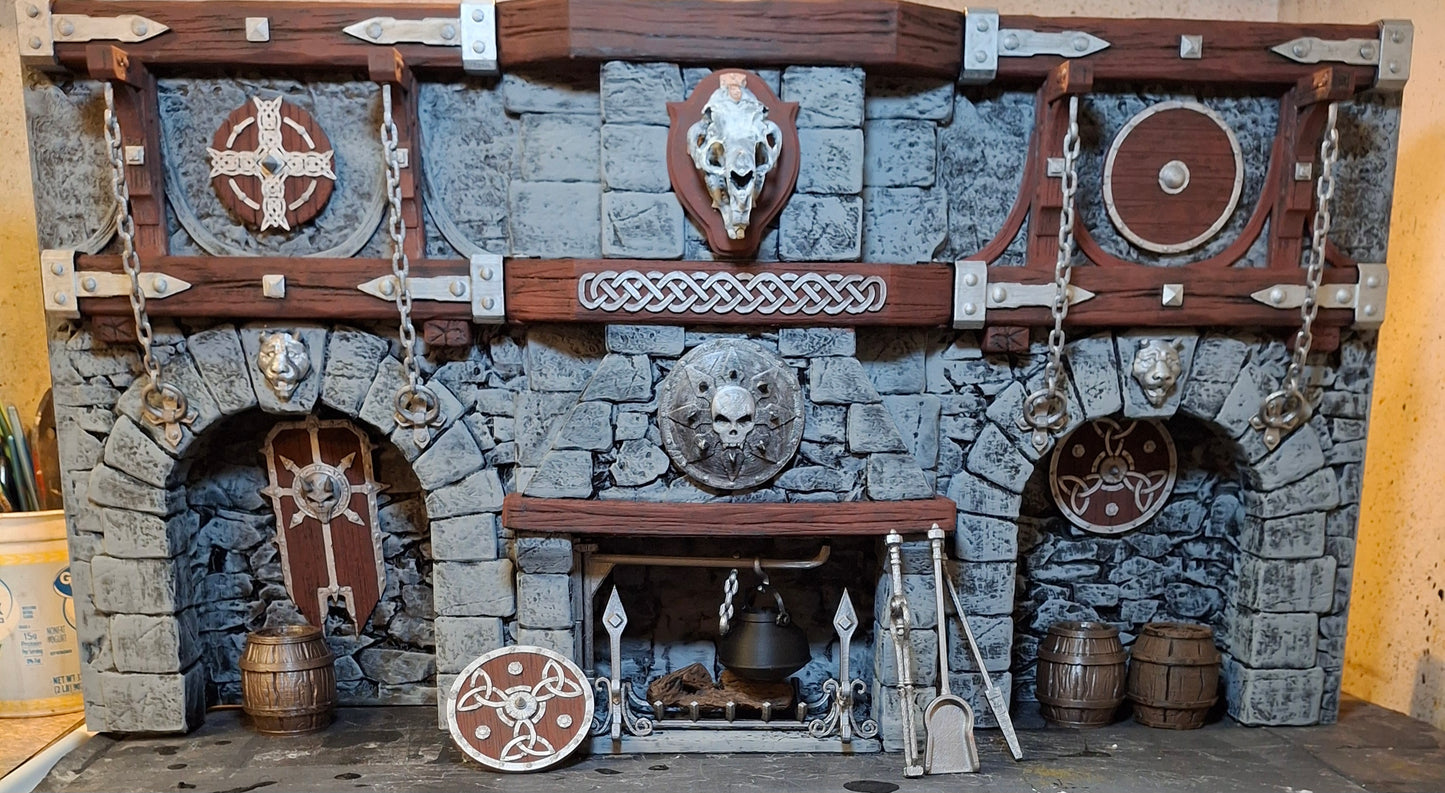 3D Printed Painted Tavern Diorama 1/12 1/10 scale for action figure photography Mythic Legions Marvel Legends Mezco Neca Medieval
