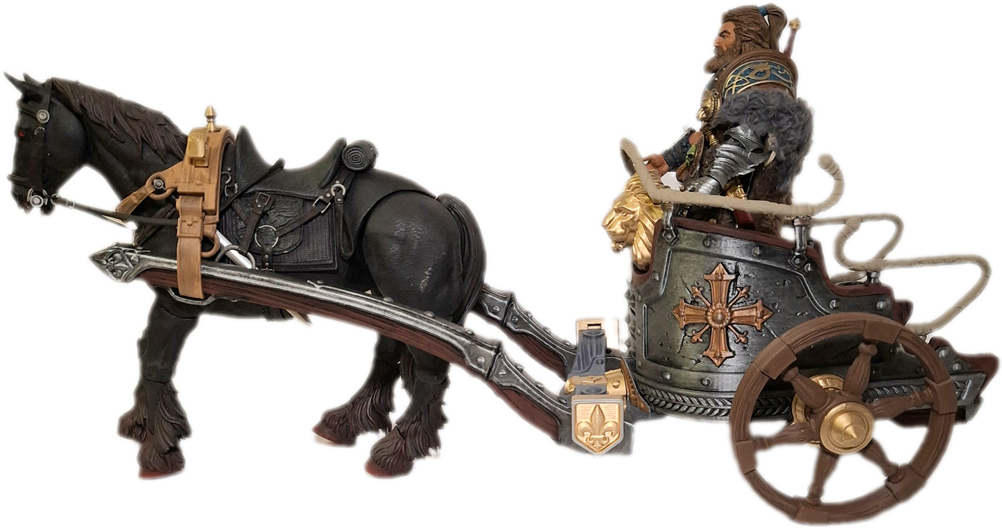 Lionguard Chariot great for Mythic Legions Savage Crucible Action Figure photography Medieval Knights Fully assembled and Painted