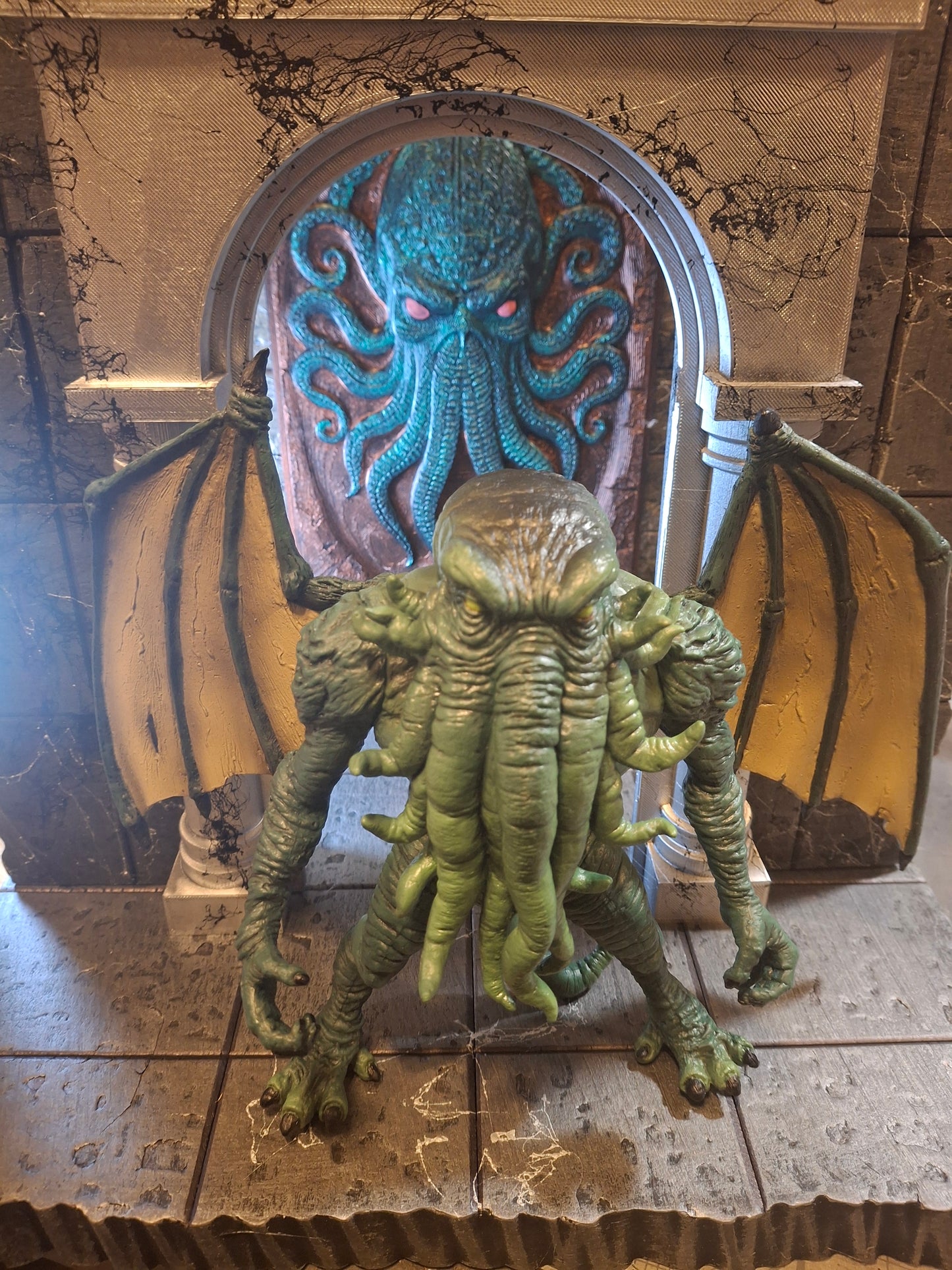 Action Figure Detolf Diorama Dual Layer Cthulu Backdrop Mythic Legions Savage Crucible Neca Valaverse GI Joe Marvel Legends Spiderman Punisher