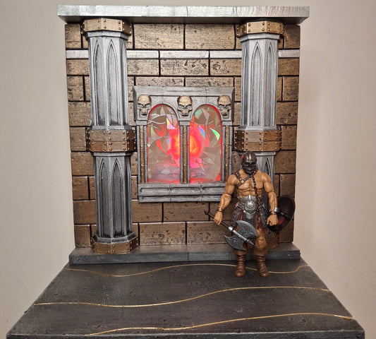 Mythic Legions Modular diorama with Double window handmade custom Mezco Neca Marvel Legends Detolf