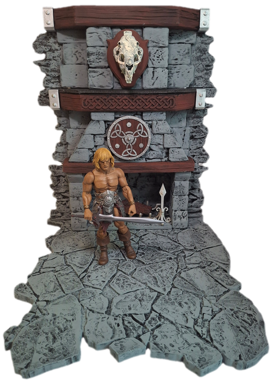 Tavern Fireplace Wall Action Figure Diorama Backdrop Mythic Legions Savage Crucible Valaverse GI Joe Marvel Legends Spiderman Punisher
