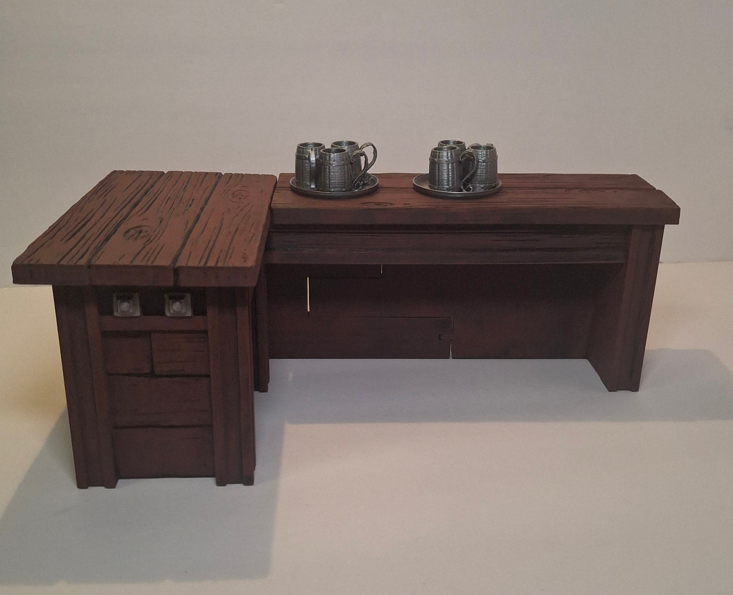 3D Printed Painted Tavern Bar Complete 1/12 1/10 scale for action figure photography Mythic Legions Marvel Legends Mezco Neca Medieval