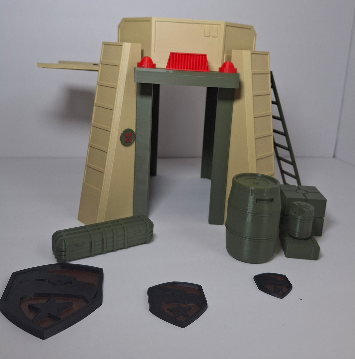 Military Outpost GI Joe 1/12 scale for action figure photography GI Joe Classified Cosmic Legions Valaverse Star Wars Monster Force Marvel Legends Mezco olive khaki