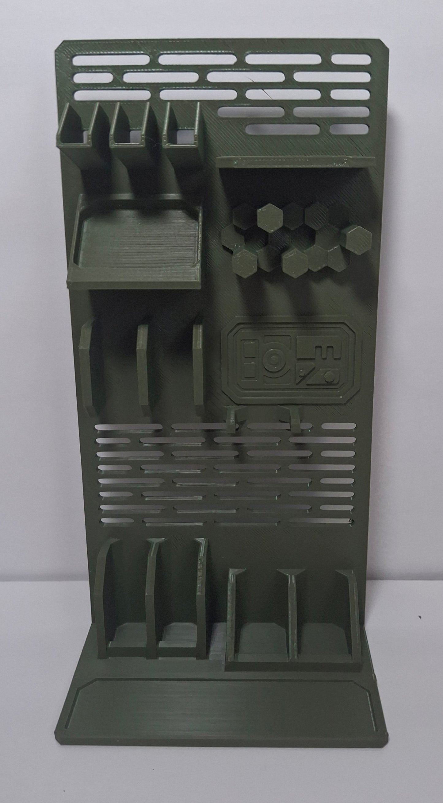 Weapon Storage Room "Piece D"  Unpainted 1/12 scale for action figure photography GI Joe Classified Cosmic Legions Valaverse Star Wars Monster Force Marvel Legends Mezco olive green grey black
