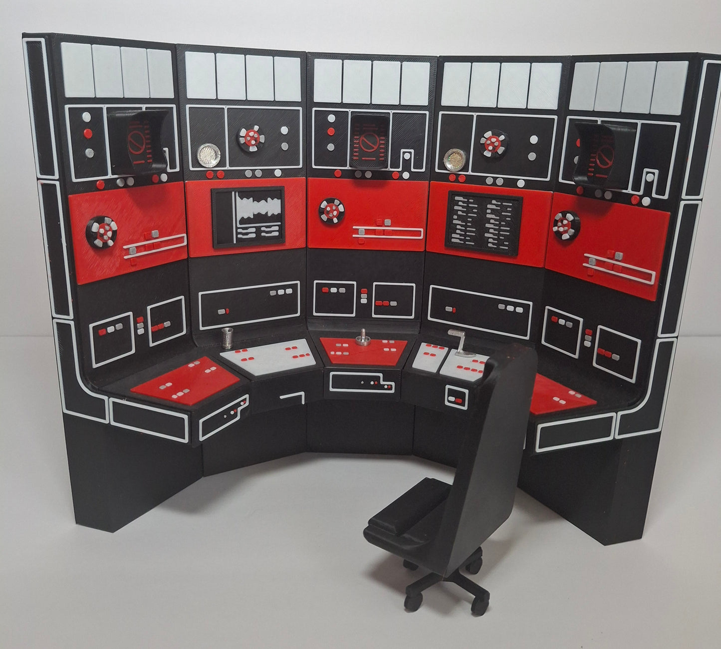 Death Star Command Center Console 1/12 scale for action figure photography GI Joe Classified Cosmic Legions Valaverse Star Wars Monster Force Marvel Legends Mezco Black Red