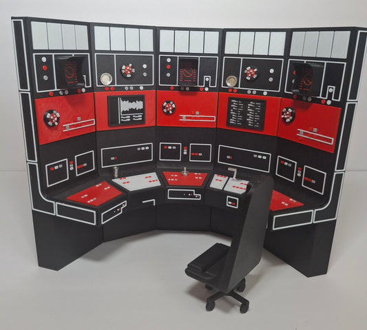 Death Star Command Center Console 1/12 scale for action figure photography GI Joe Classified Cosmic Legions Valaverse Star Wars Monster Force Marvel Legends Mezco Black Red