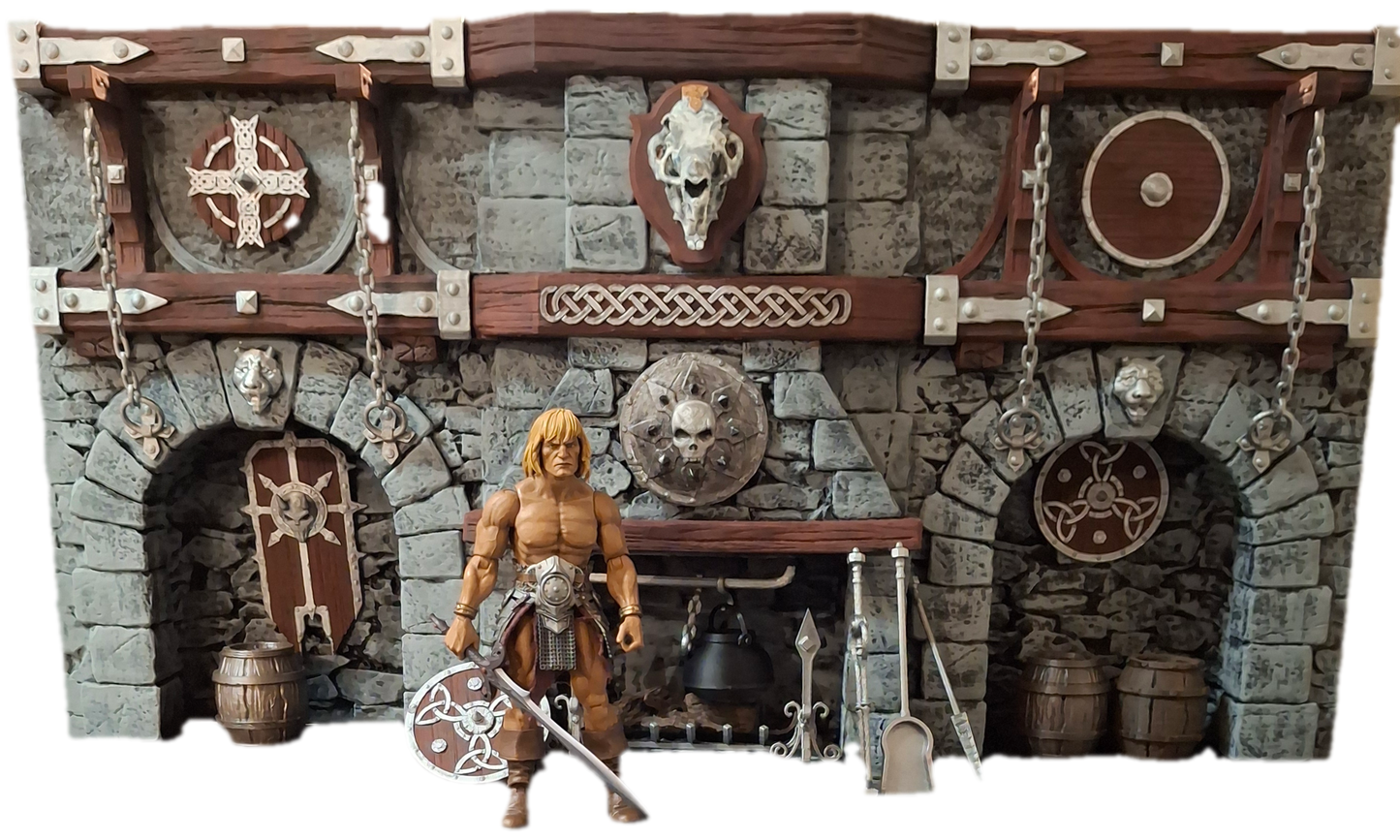 3D Printed Painted Tavern Diorama 1/12 1/10 scale for action figure photography Mythic Legions Marvel Legends Mezco Neca Medieval