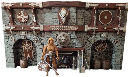 3D Printed Painted Tavern Diorama 1/12 1/10 scale for action figure photography Mythic Legions Marvel Legends Mezco Neca Medieval