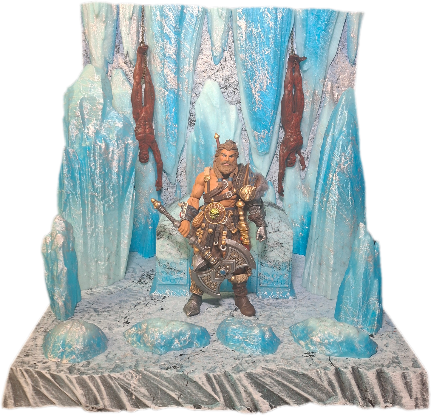 Action Figure Detolf Diorama "The Iced" Icy Snowy Backdrop Mythic Legions Savage Crucible Neca Valaverse GI Joe Marvel Legends Cosmic Legions