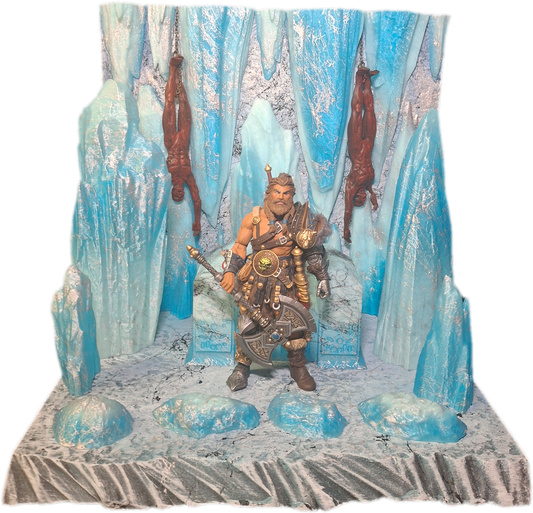 Action Figure Detolf Diorama "The Iced" Icy Snowy Backdrop Mythic Legions Savage Crucible Neca Valaverse GI Joe Marvel Legends Cosmic Legions