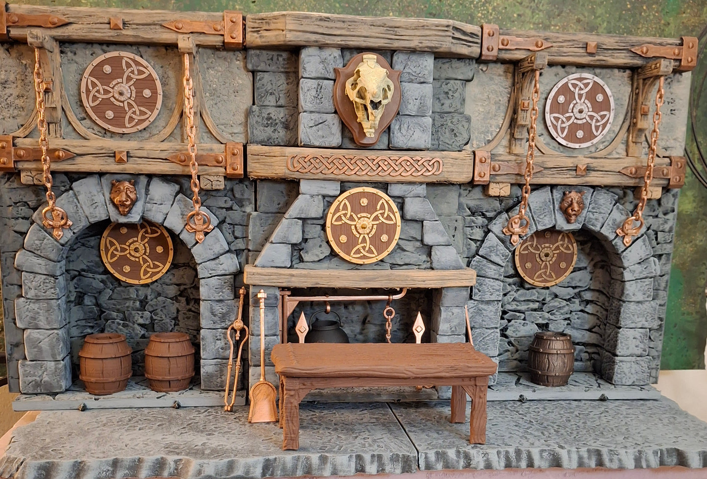 3D Printed Painted Tavern Diorama 1/12 1/10 scale for action figure photography Mythic Legions Marvel Legends Mezco Neca Medieval