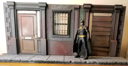 Gotham NYC City Alley Action Figure Diorama Backdrop Neca Valaverse GI Joe Marvel Legends Spiderman Punisher