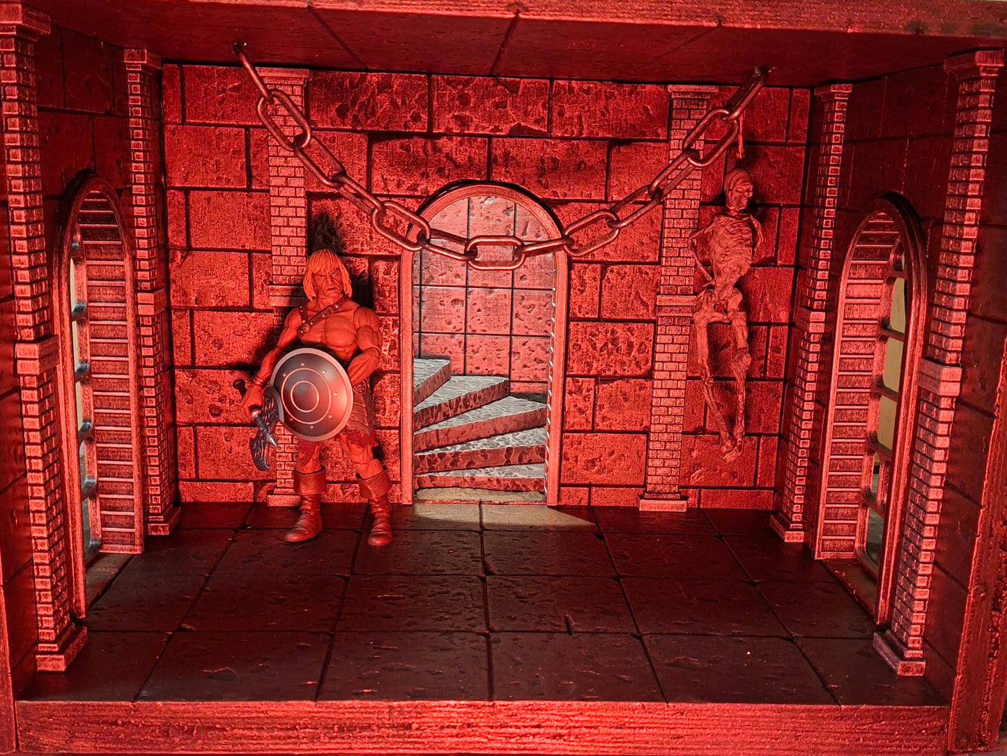 Custom Dungeon diorama 1/12 scale for action figure photography Mythic Legions Marvel Legends TMNT Mezco Neca 15x12x12