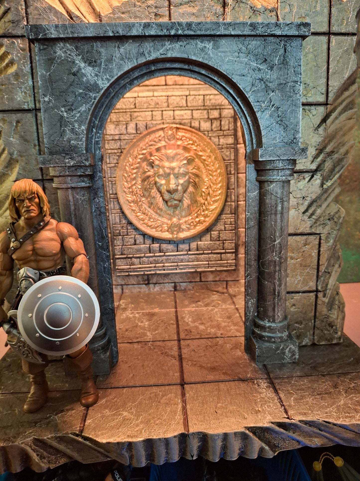 Action Figure Detolf Diorama Dual Layer Lion Backdrop Mythic Legions Savage Crucible Neca Valaverse GI Joe Marvel Legends Spiderman Punisher